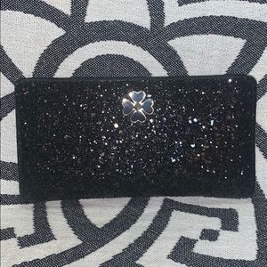 Kate Spade Odette glitter slim bifold wallet